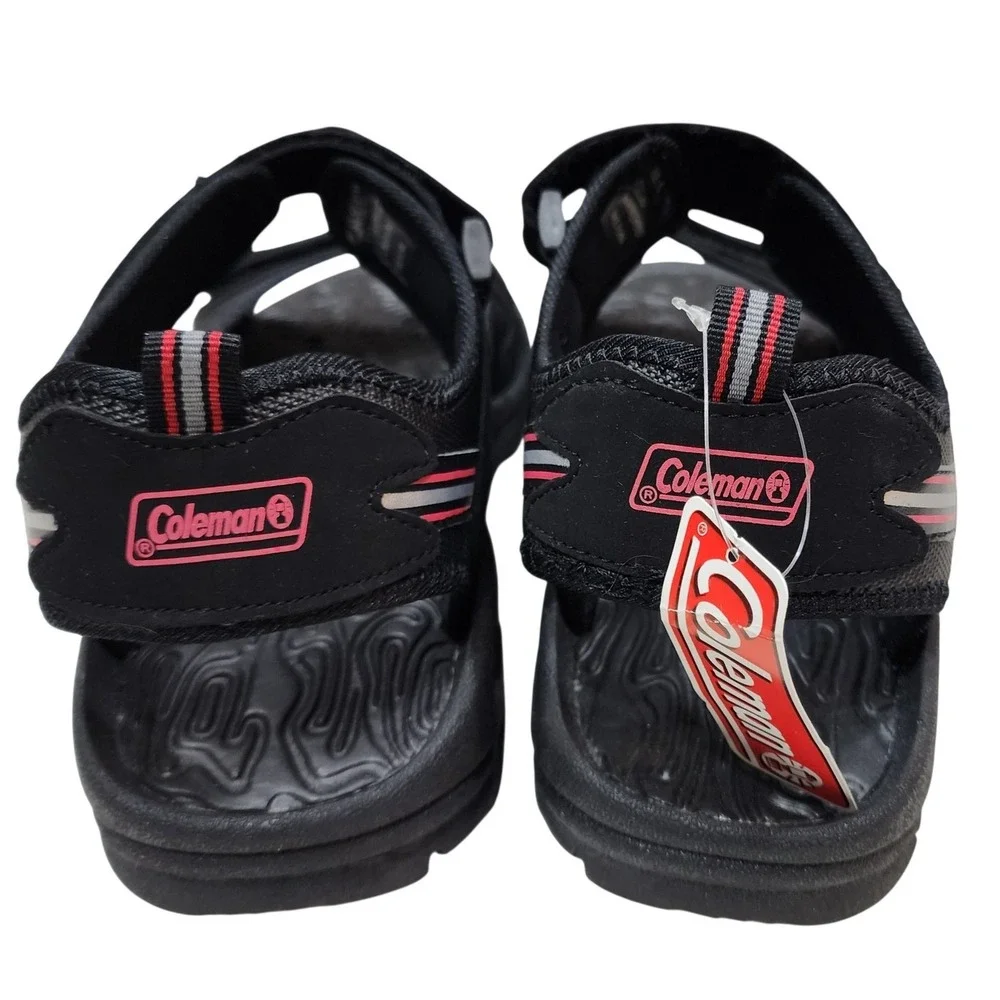 NWT Coleman Lanai Men's Black Outdoor Hook & Loop Sport Sandals Size‎ 13